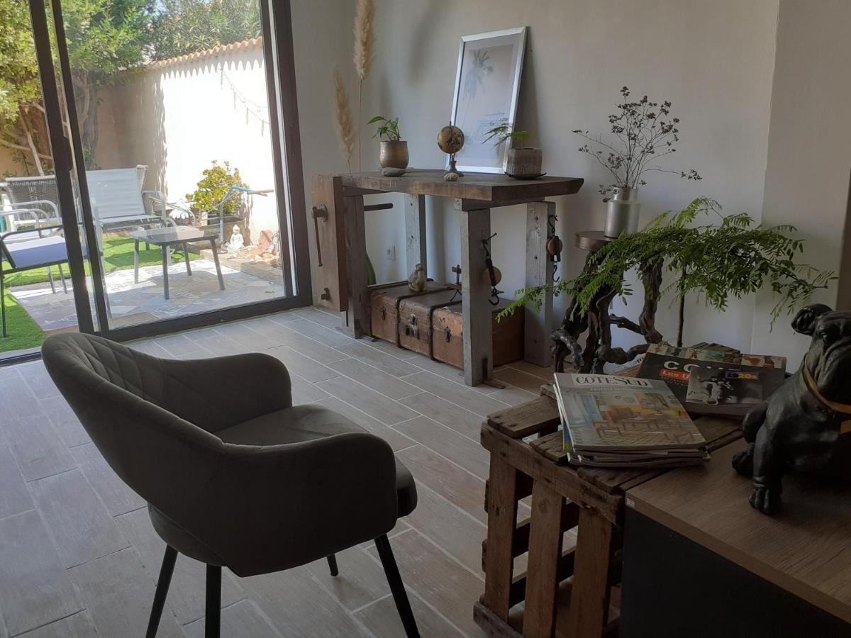 SauvianLoft Avec Clim, Parking Et Jardin Proche De La Mer别墅 外观 照片