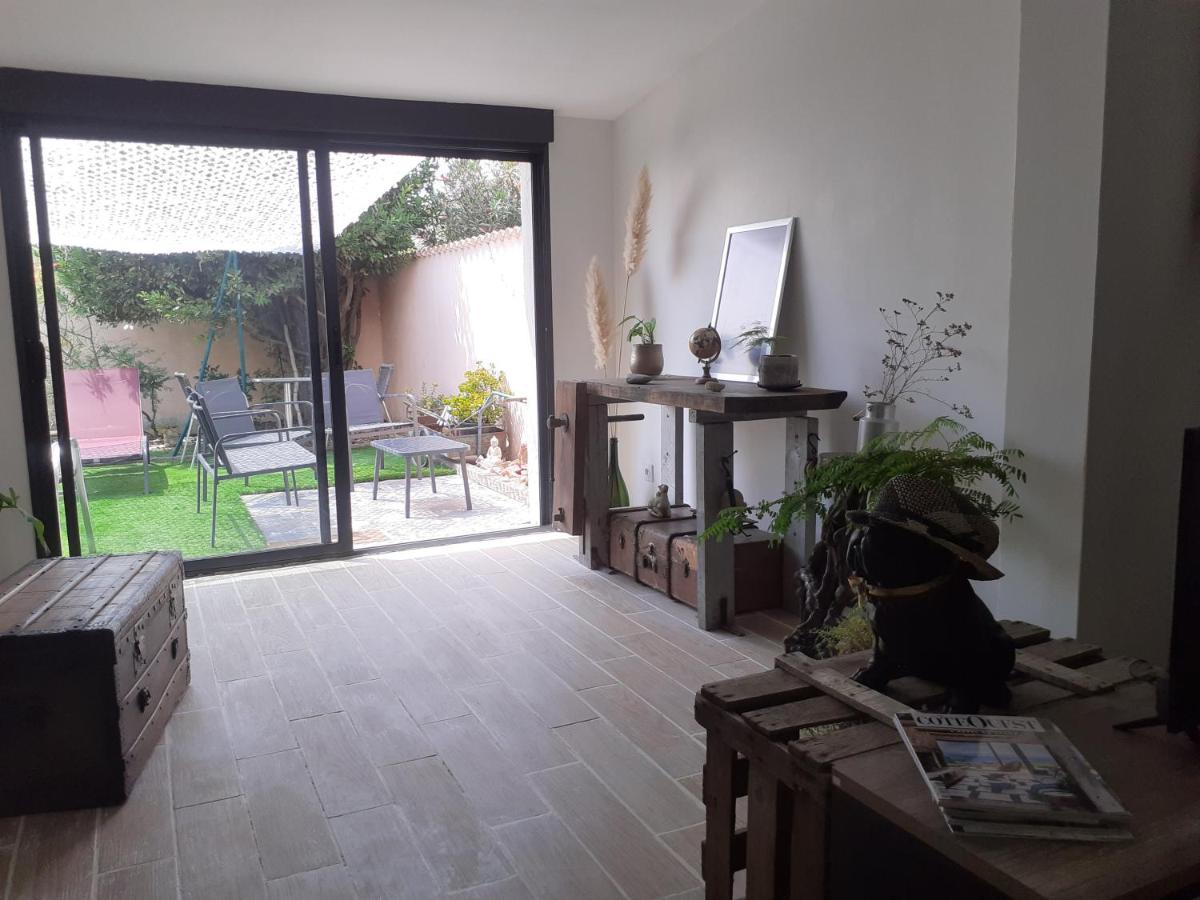 SauvianLoft Avec Clim, Parking Et Jardin Proche De La Mer别墅 外观 照片